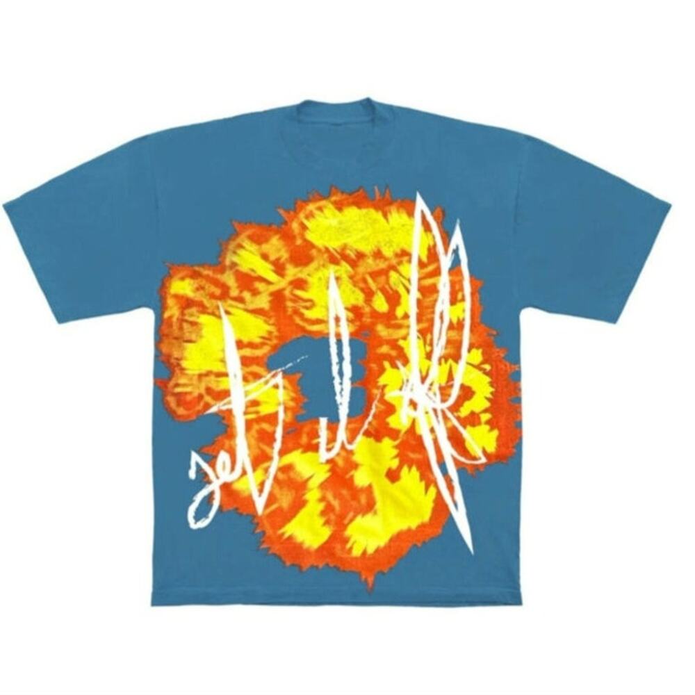 Denim Tears X OFFSET Set it Off #2 T-shirt. Blue